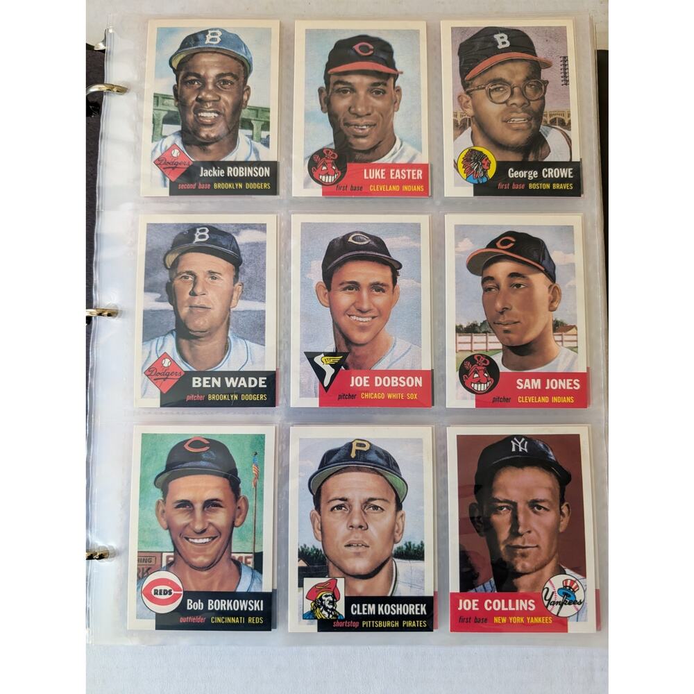1991 Topps Archives 1953 Master Set 1-337 Checklist Complete Binder Hank Aaron